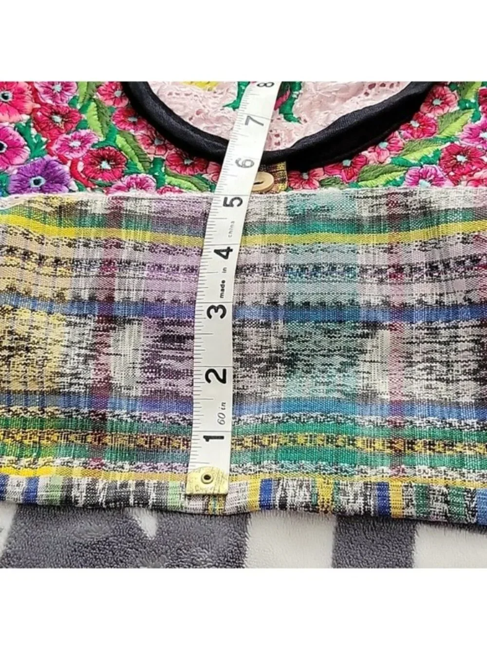 Boho Hippie Hobo Bag Lace Trim Colorful Embroidered Floral Shoulder Crossbody